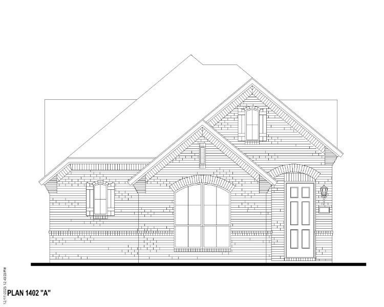 Exterior:Plan 1402 Elevation A