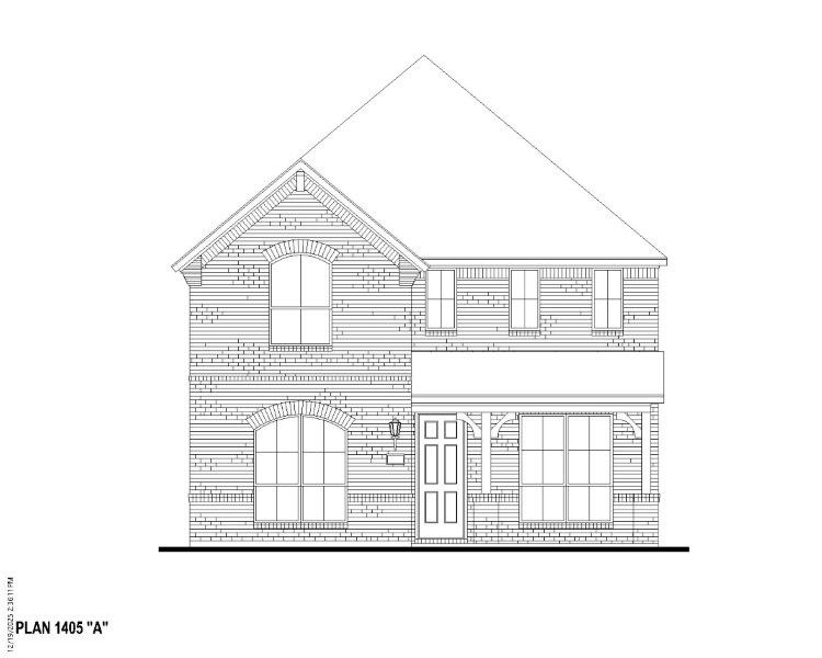 Exterior:Plan 1405 Elevation A