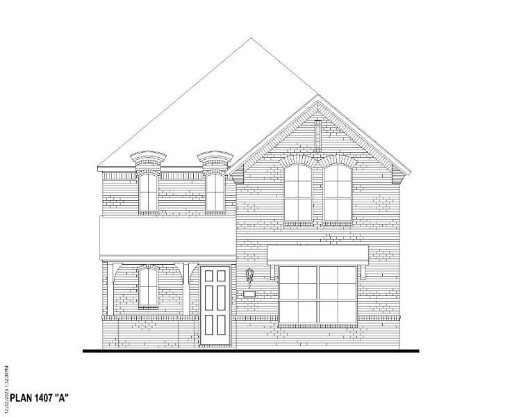 Exterior:Plan 1407 Elevation A