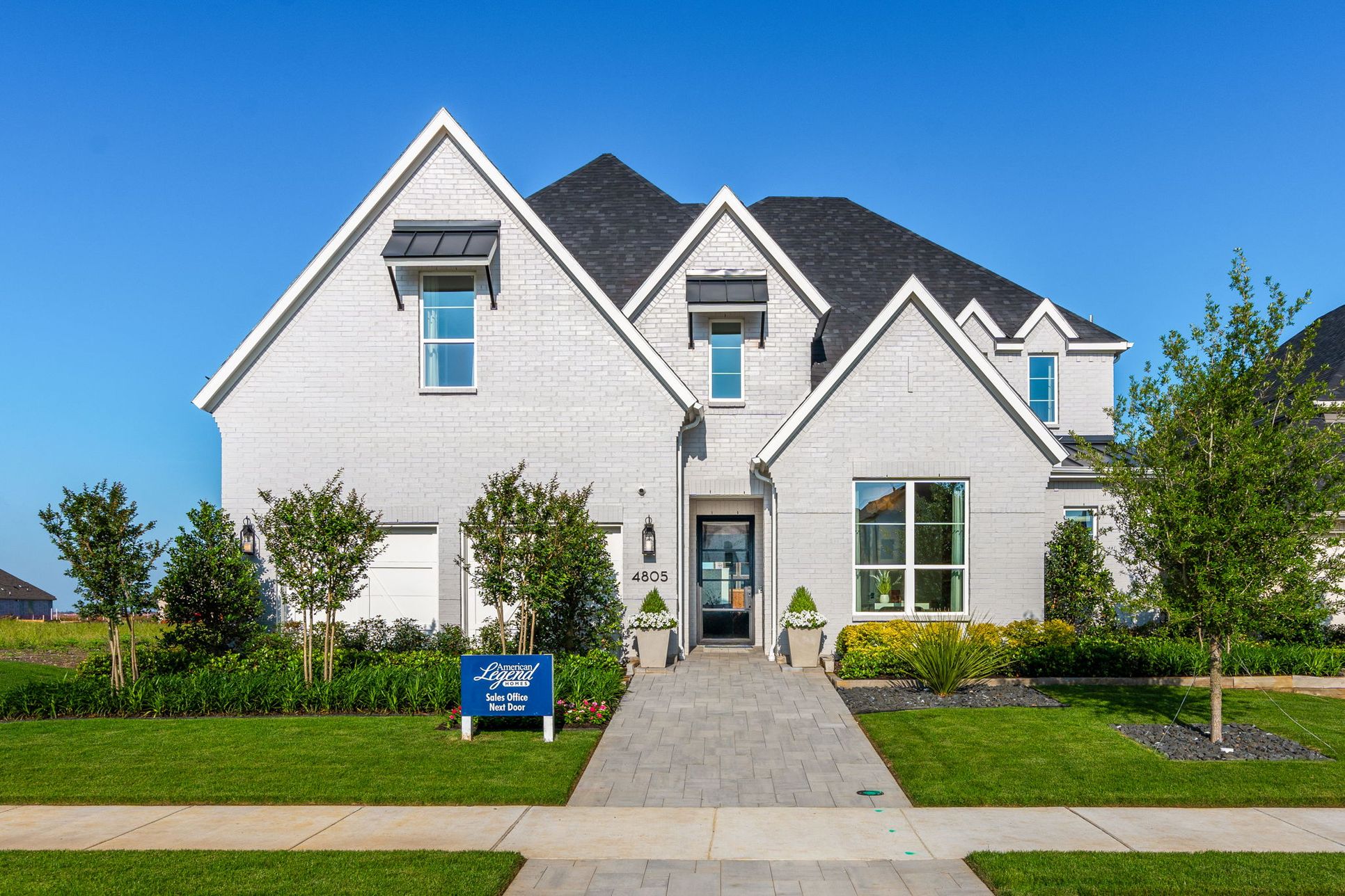Alternate front elevation of the Mosaic 60’ model home in Celina showcasing architectural gables,...:Mosaic 60’ Model Front Elevation – Celina TX