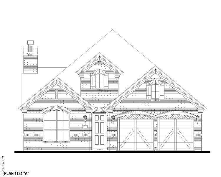 Exterior:Plan 1134 Elevation A