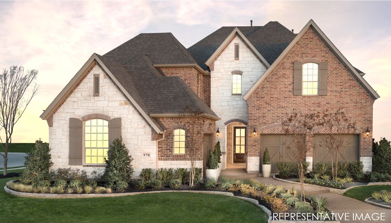 Exterior:Plan 609 Elevation C with Stone - Representative Photo