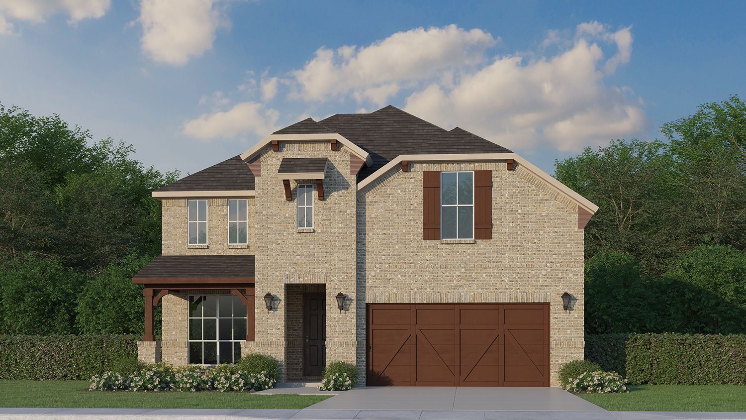 Exterior:Plan 1542 Elevation B by American Legend Homes