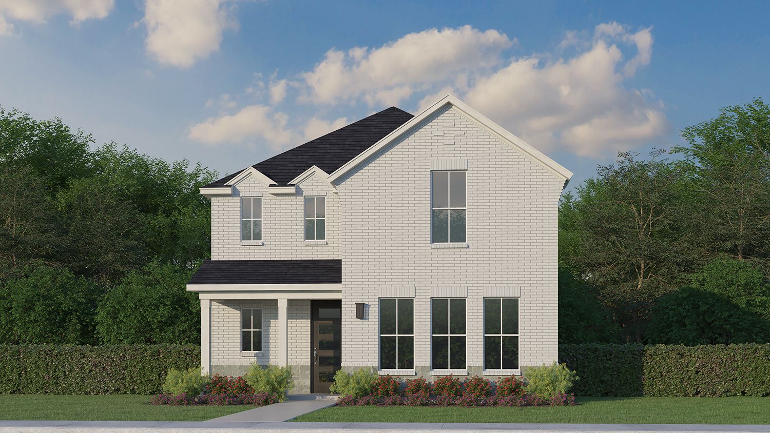 Exterior:Plan 1456 Elevation B w/ Stone