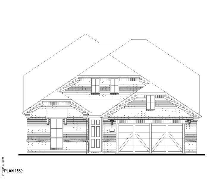Exterior:Plan 1580 Elevation B