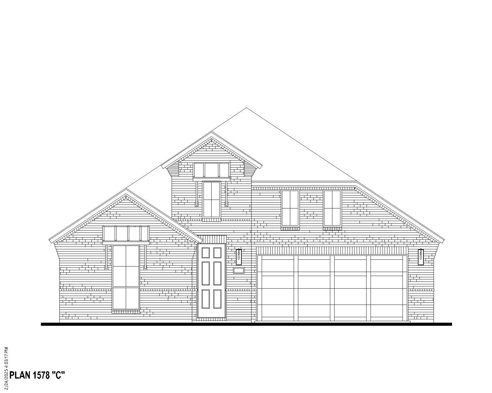 Exterior:Plan 1578 Elevation C