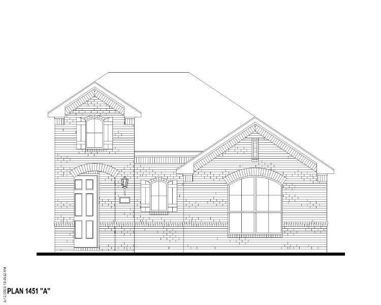 Exterior:Plan 1451 Elevation A
