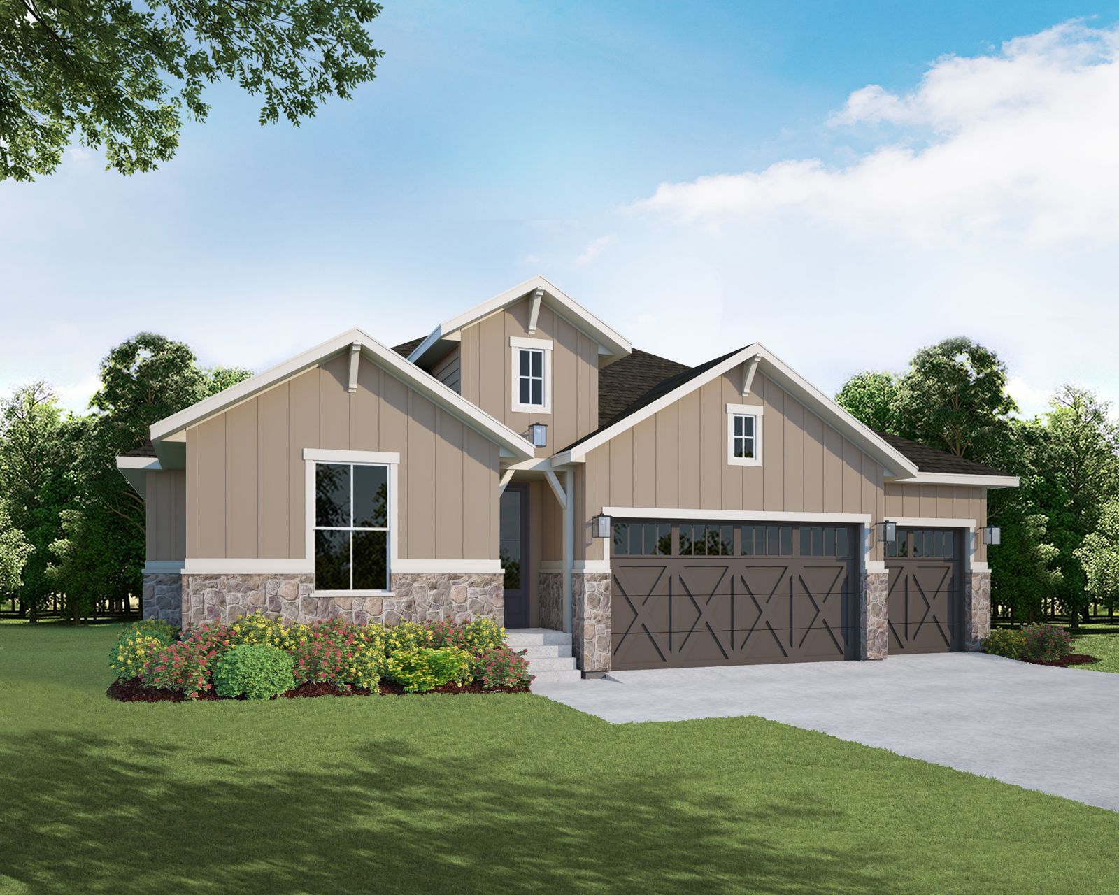 Exterior:Plan C555 Elevation A