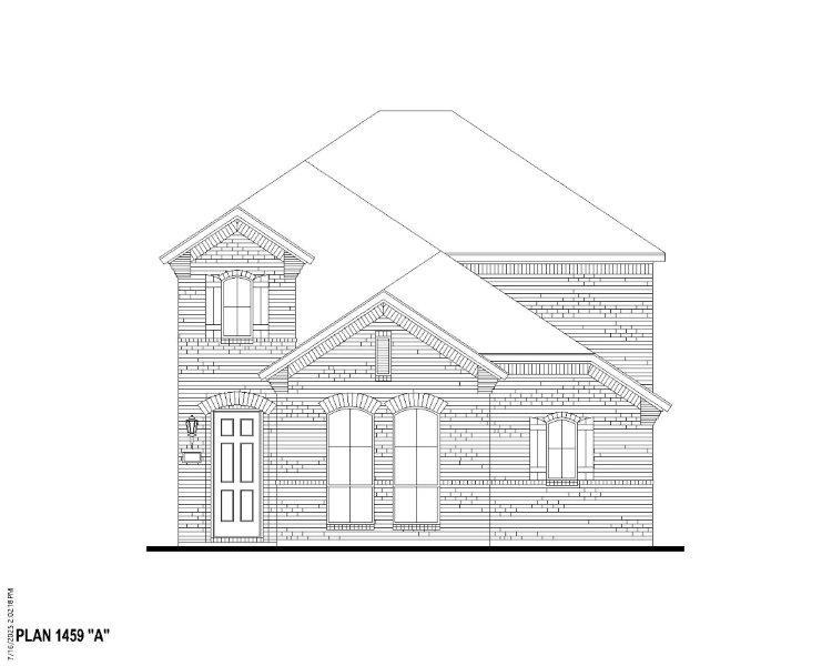 Exterior:Plan 1459 Elevation A