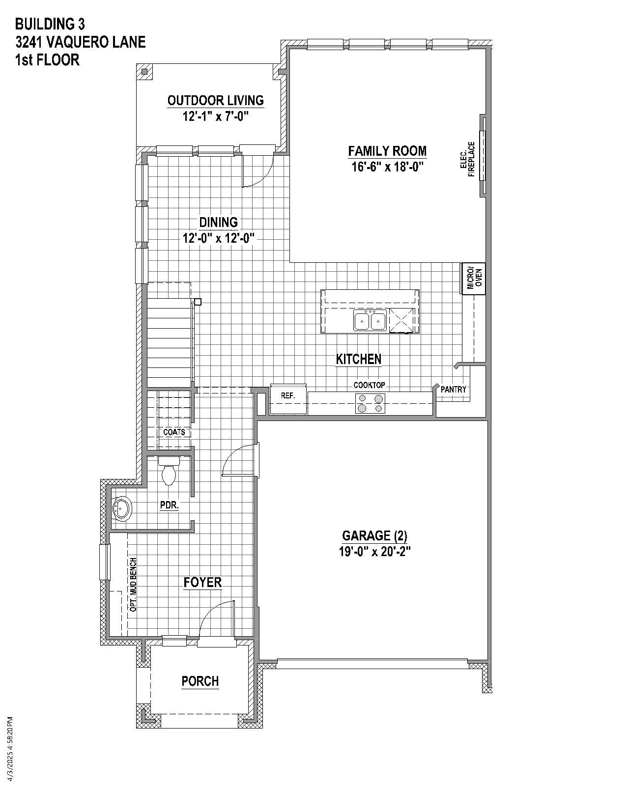Plano de Planta:TH Building 3 Unit 1 ML 1st Floor