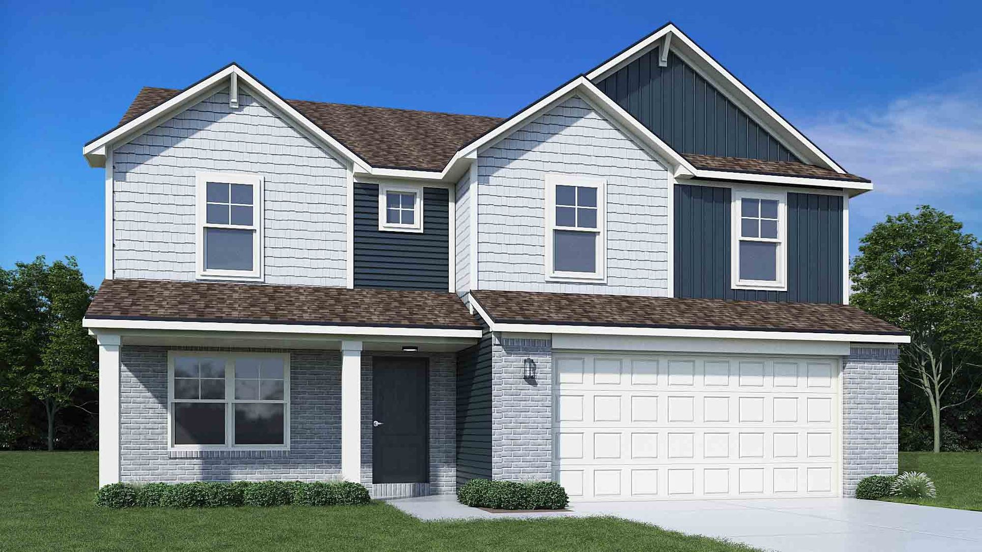 Exterior:Elevation C, Brick C