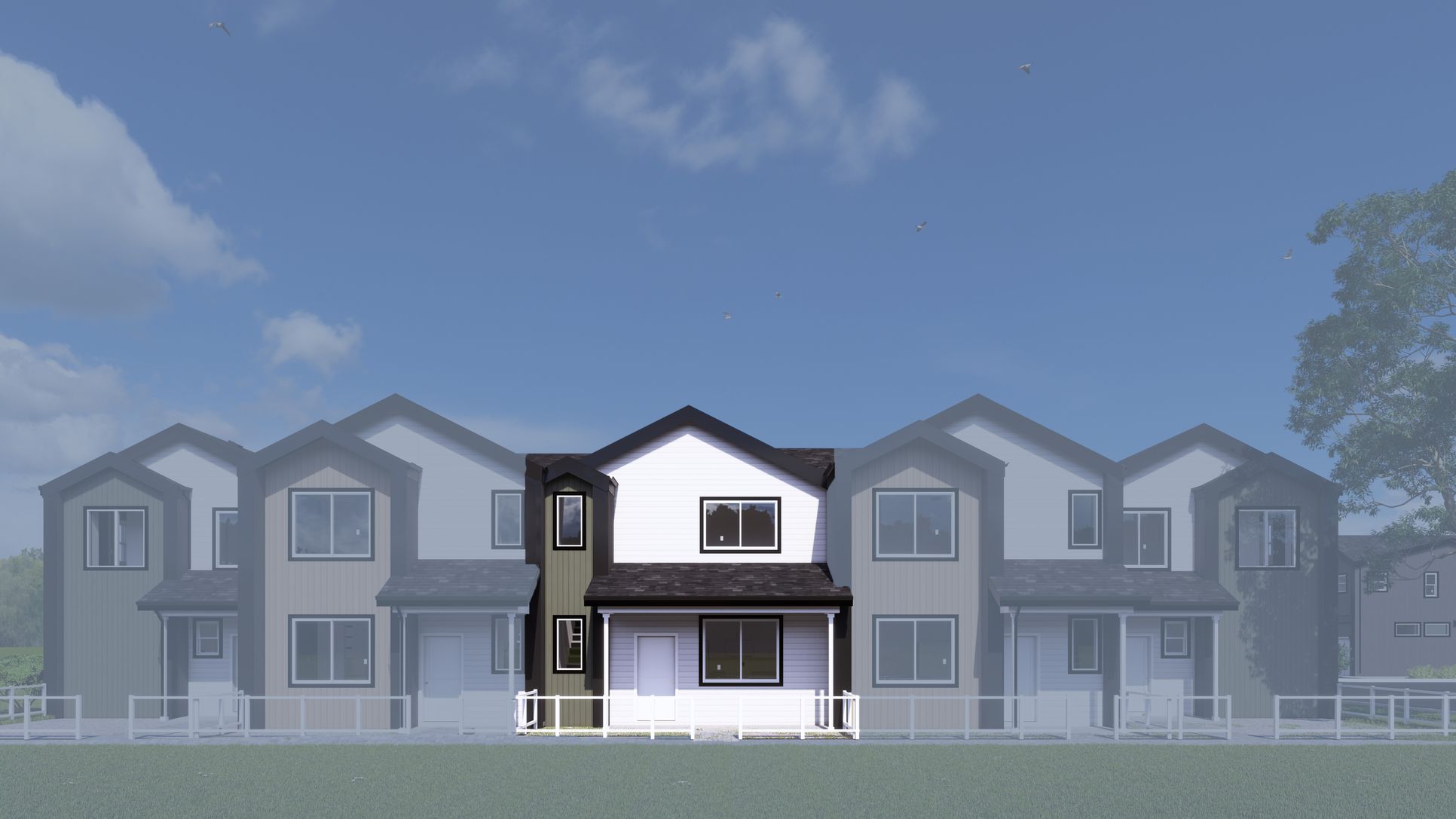 Exterior:814-Pinecliff Exterior Elevation - Highlighted Render