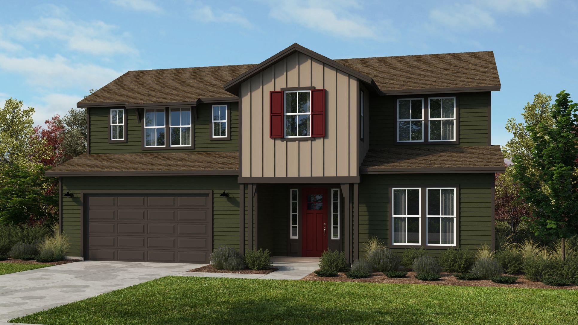 Elevation A with Bonus Room