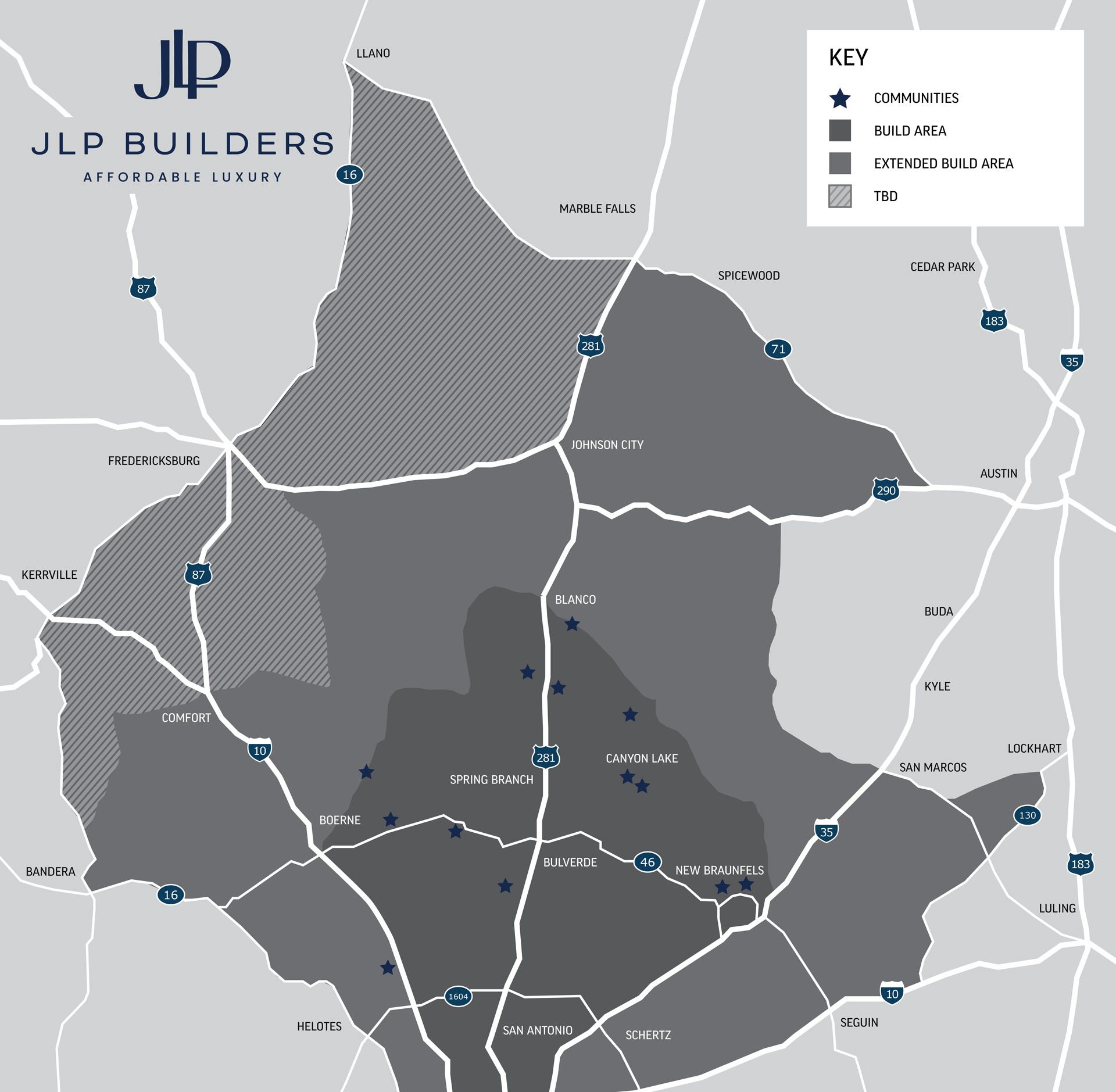Where WE Build Texas Hill Country New Home Communities,78132
