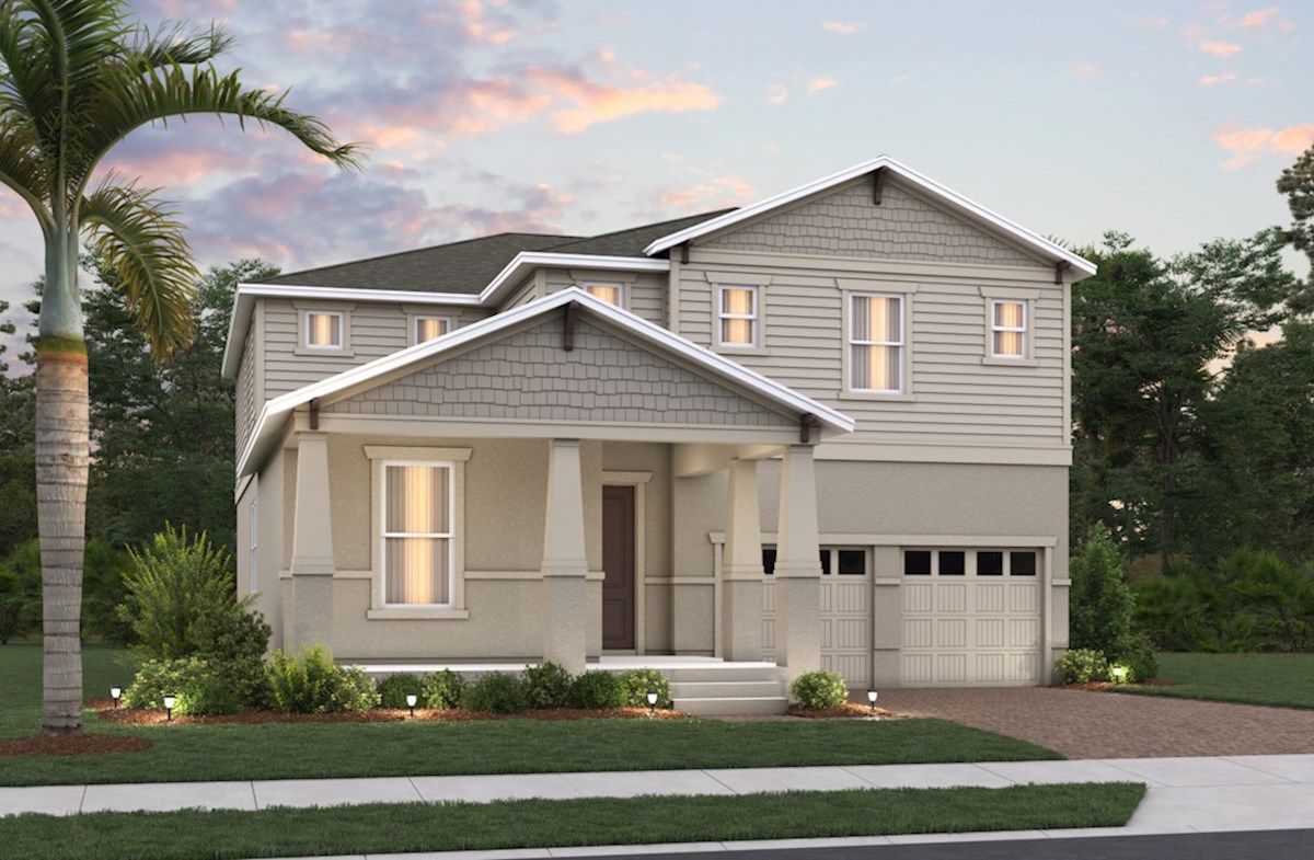Exterior:Arts & Crafts N Elevation