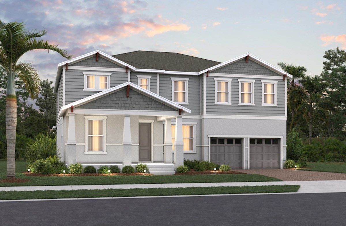 Exterior:Arts & Crafts L Elevation