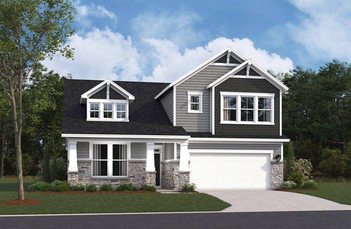 Exterior:Arts & Crafts N Elevation