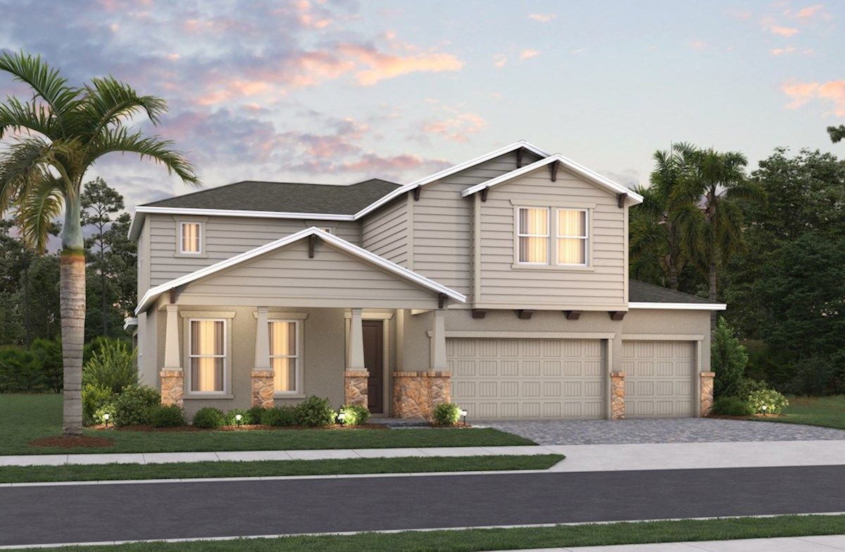 Exterior:Arts & Crafts L Elevation