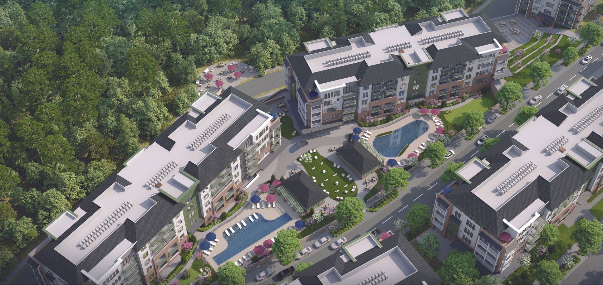 Condominiums:Everything but building 5 need not be built.