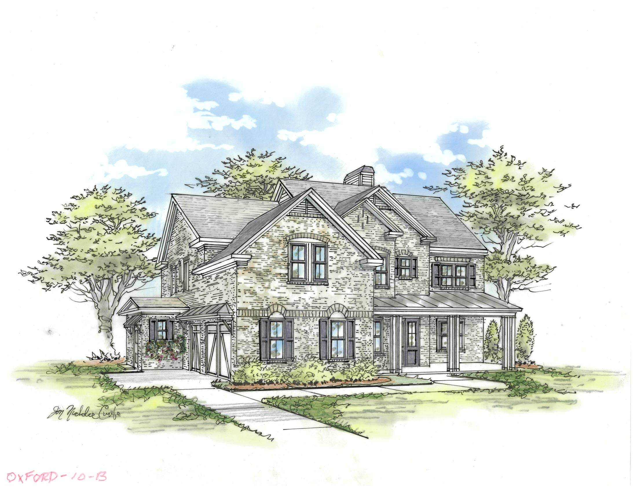 The Oxford B Plan At Malone's Pond In Ball Ground, GA By Bercher Homes