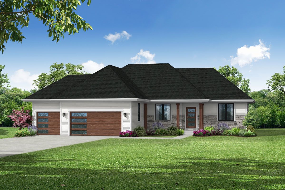 The Peyton, Plan 1830 - Modern Prairie Style