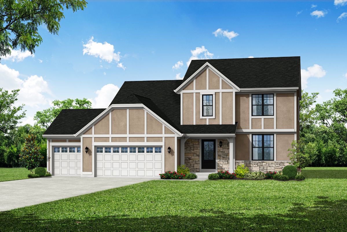 The Brianna, Plan 2034 - Modern Tudor Style