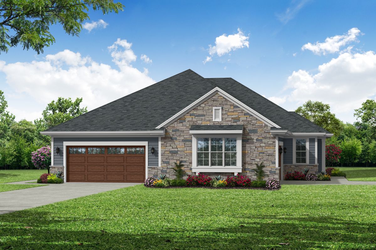 The Adalyn, Plan 1600 w/ 1 Side and 1 Front Entry Garage in Evening Blue