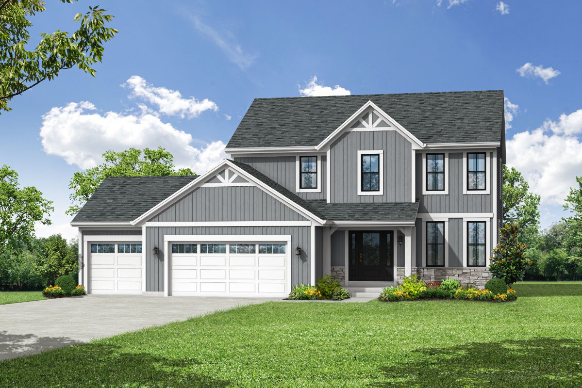 The Arielle, Plan 2026 - Americana Style w/3-Car Garage