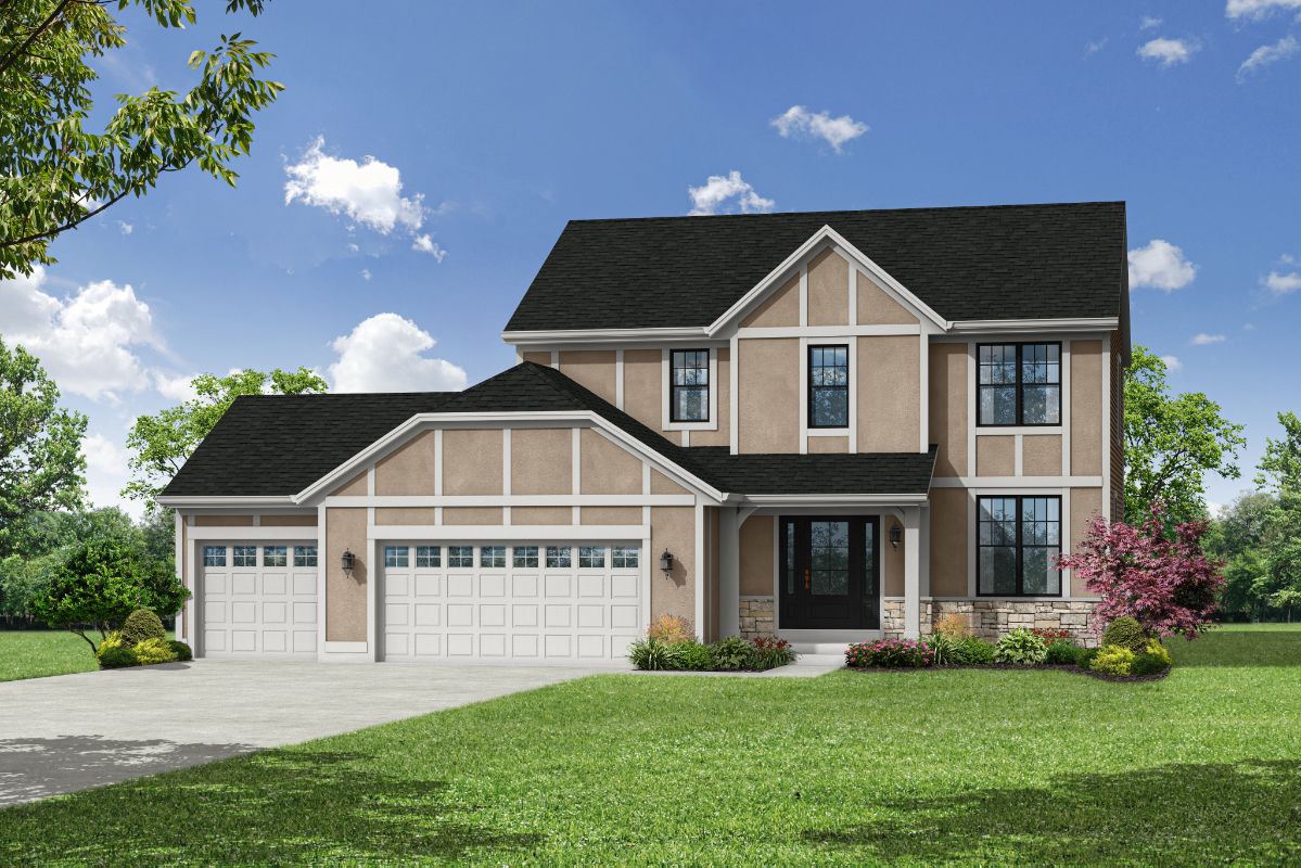 The Arielle, Plan 2026 - Modern Tudor Style w/3-Car Garage