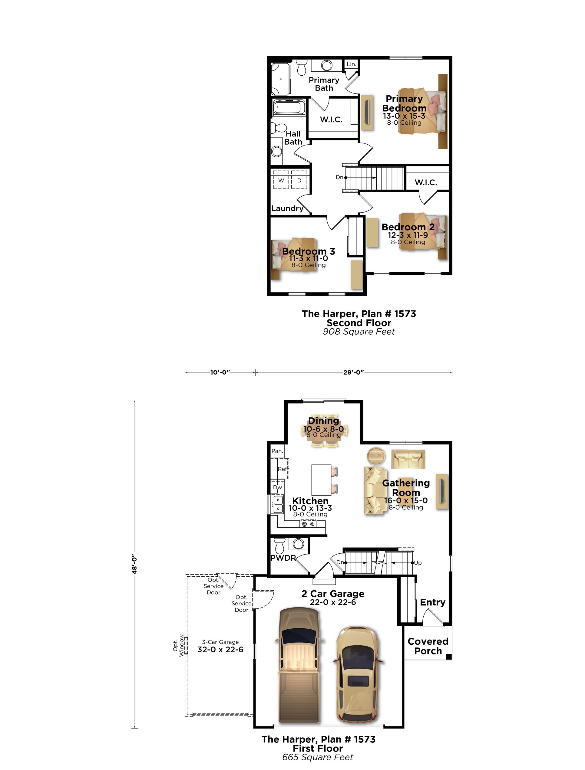 The Harper, Plan 1573 - Garage Left