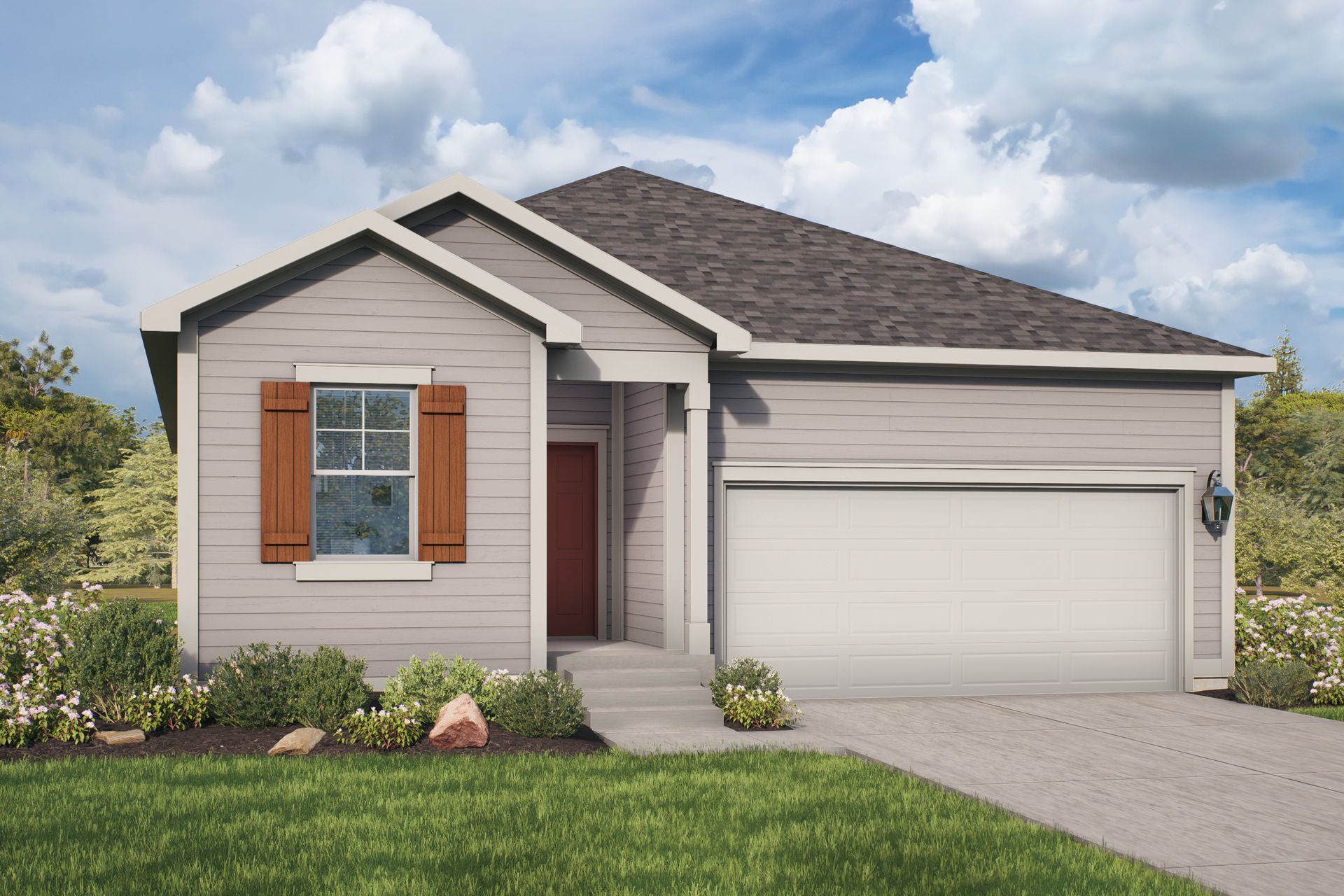 Contemporary Single-Family Home Design and Architecture:Elevation A