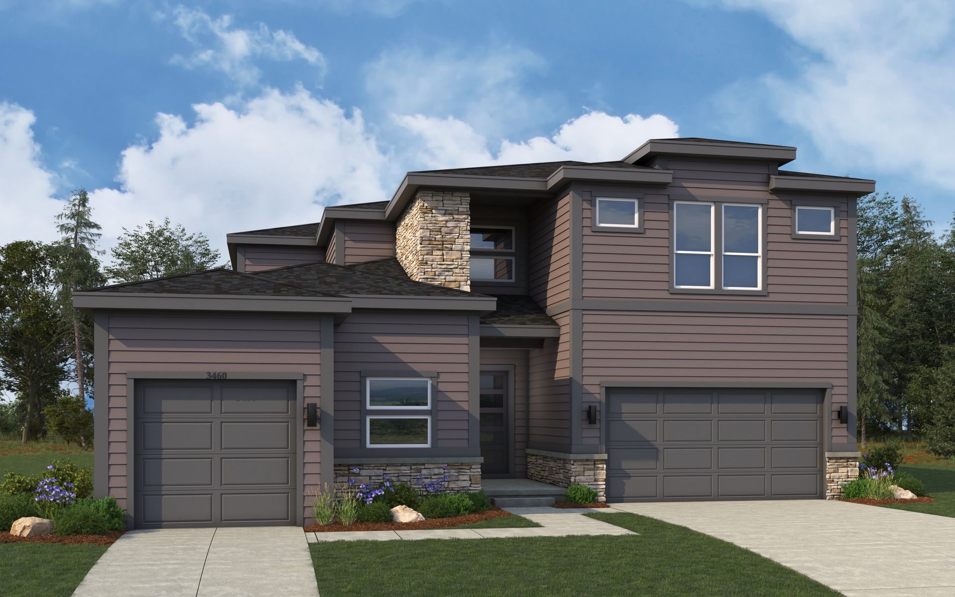 Modern Residential Architecture: Single-Family Home Design:Elevation CT