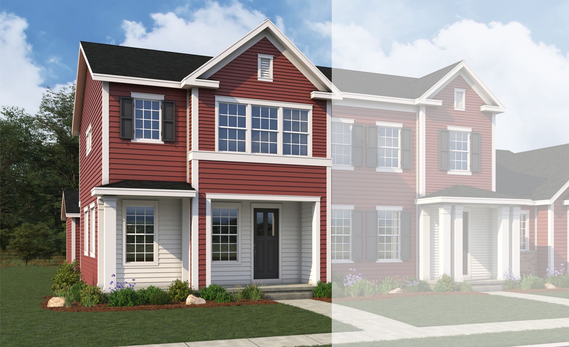 Contemporary Residential Design: Single-Family Home Architecture:Elevation Colonial