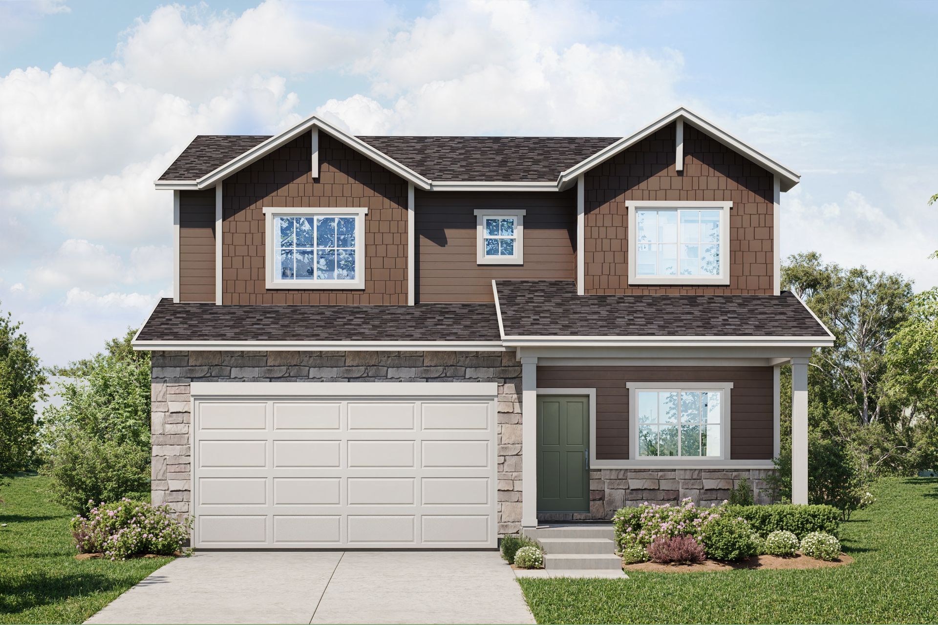Modern Single-Family Home Design: Residential Architecture Focus:Elevation C