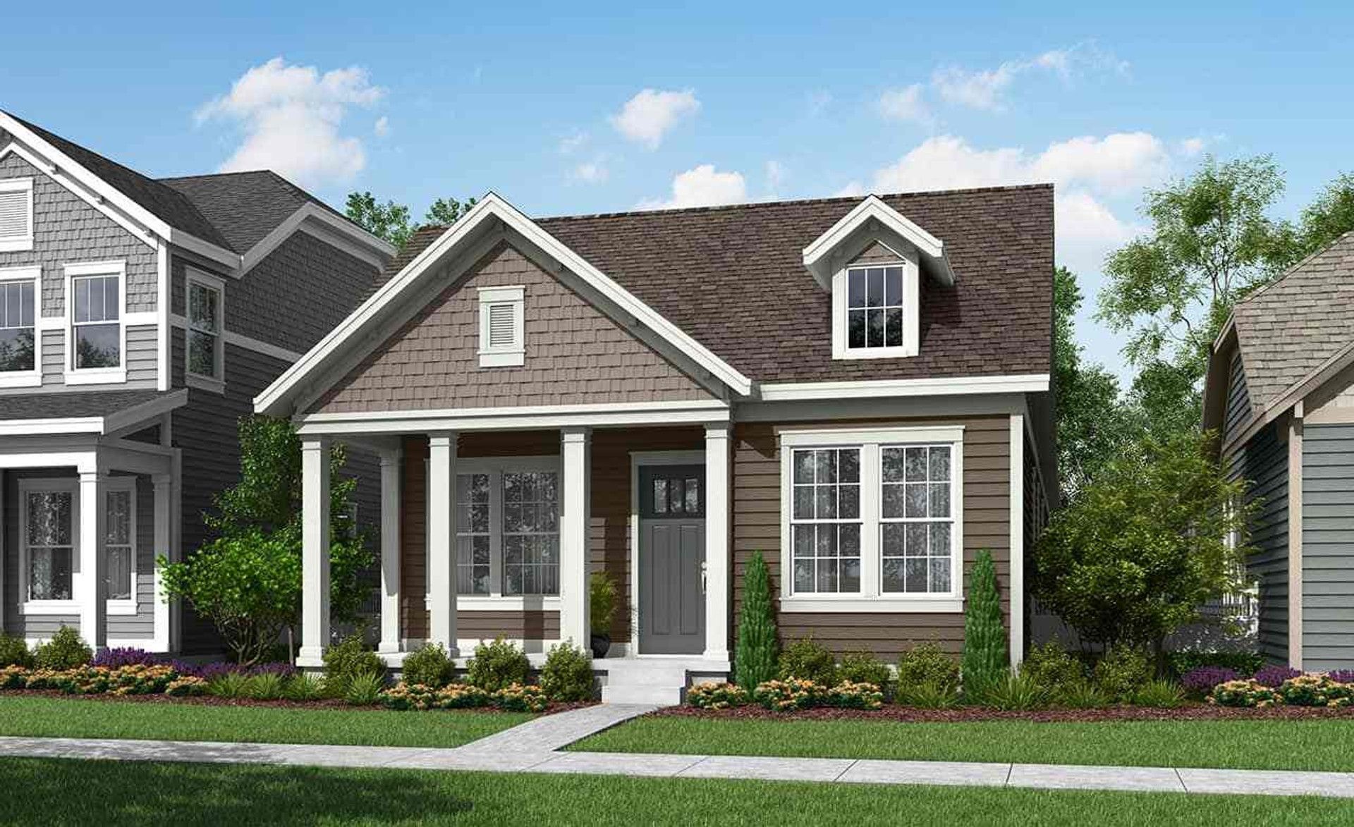 Modern 3D Design of Single-Family Residential Architecture:Elevation C