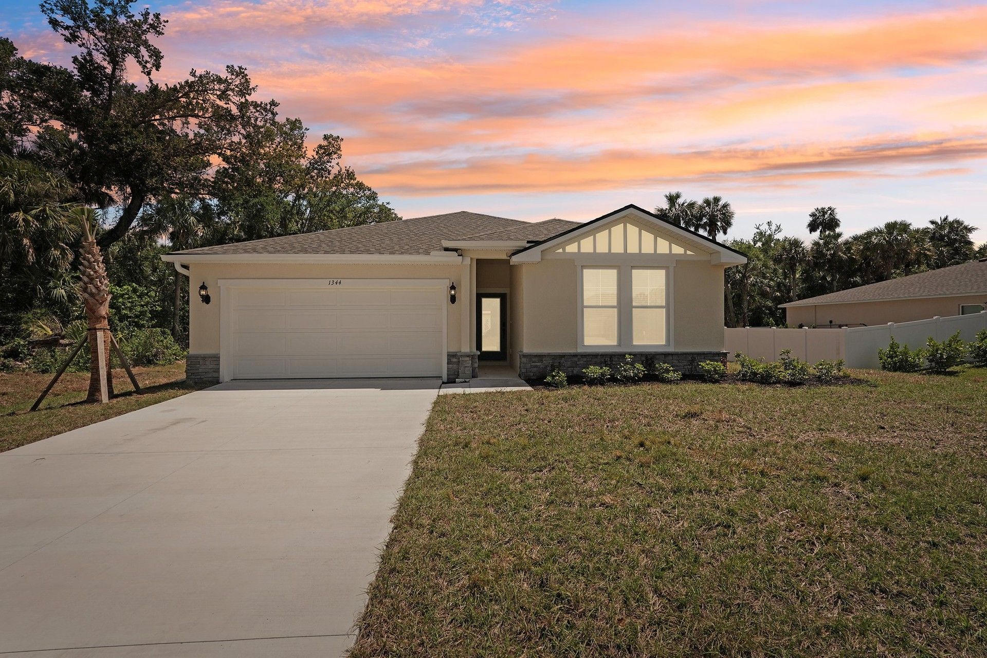 Elegant Single-Family Home Design with Modern Architecture:Elevation B