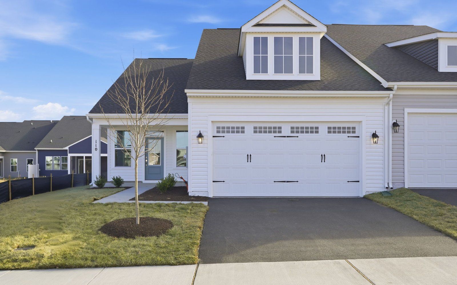 The front exterior of the Hemingway on homesite 2111 at Hiatt Pointe at Snowden Bridge.