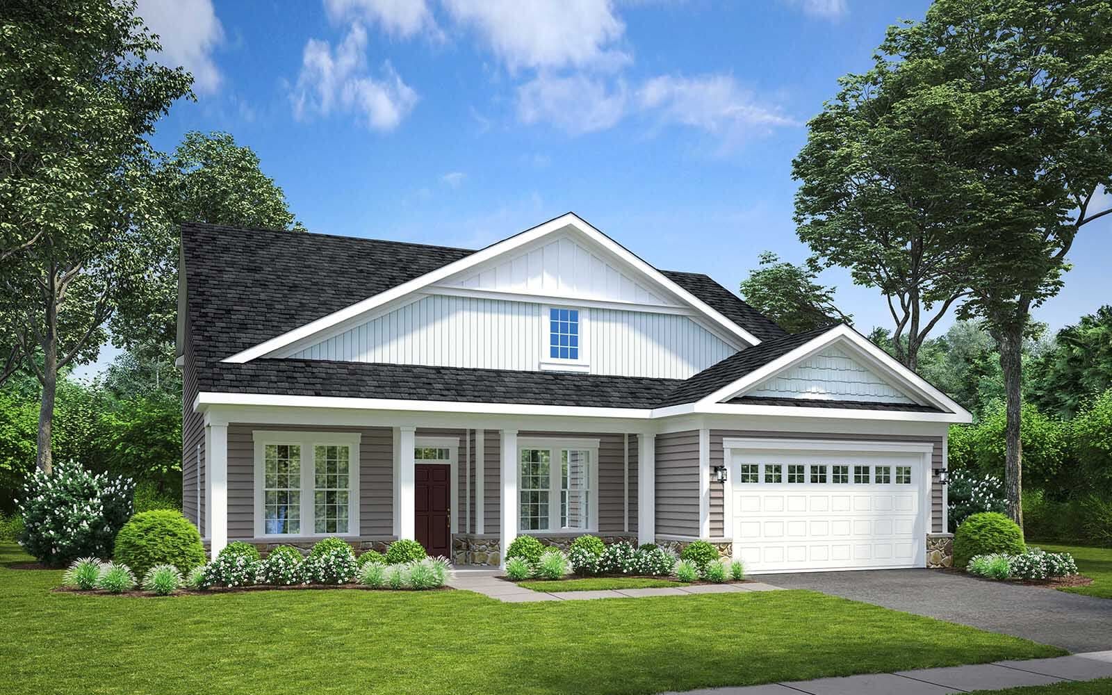 Elevation 1:Elevation 1 of the Pearson a home design offered at Heritage Shores in Bridgeville DE by Brookfield Residential