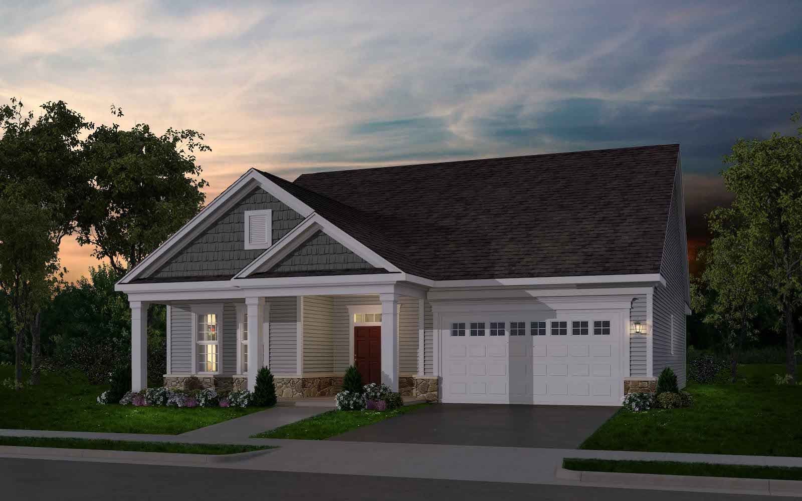 Elevation 1:Elevation 1 of the Quincy II a home design offered at Heritage Shores in Bridgeville DE by Brookfield Residential