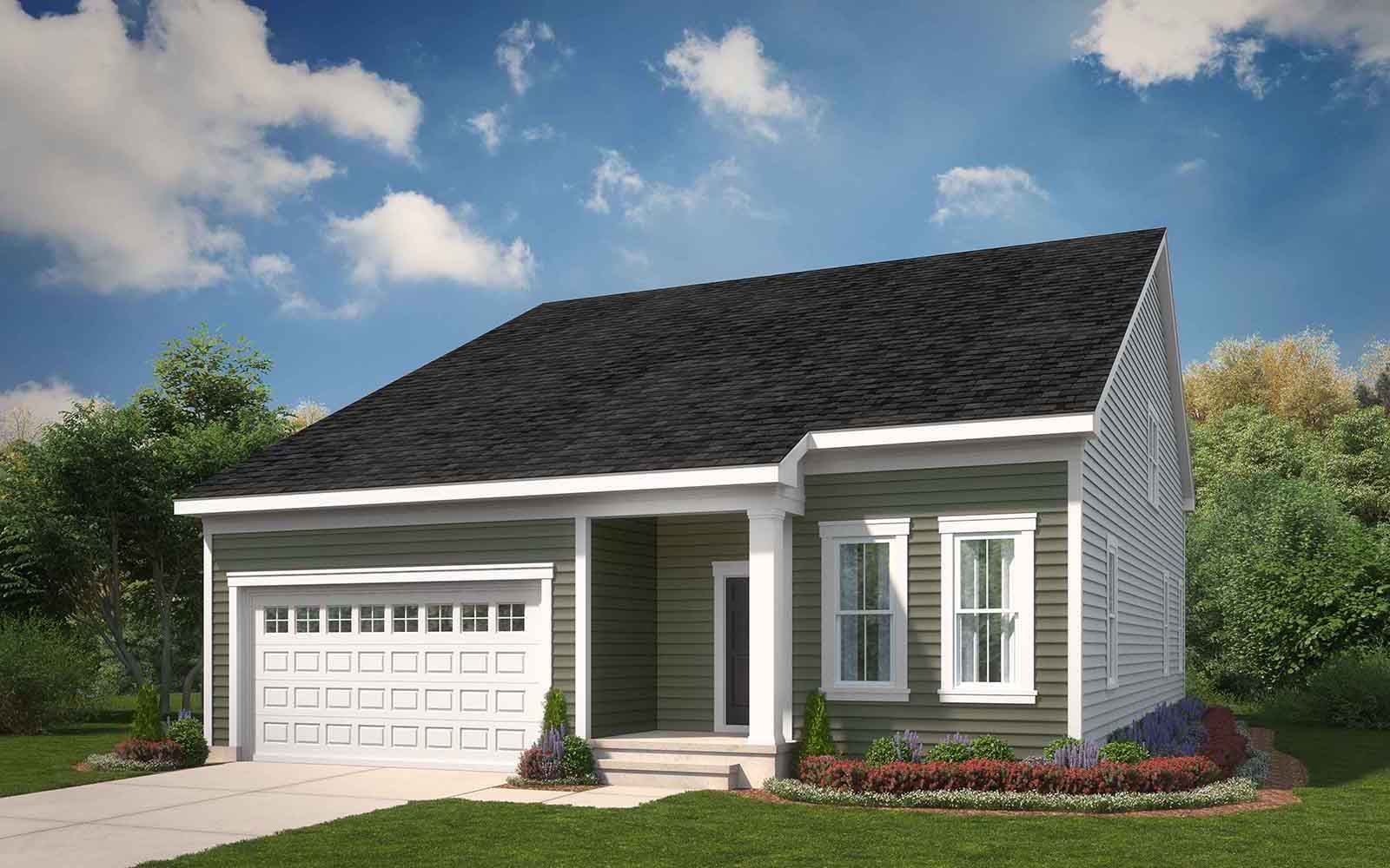 Elevation 1:Elevation 1 of the Picasso a home design offered at Heritage Shores in Bridgeville DE