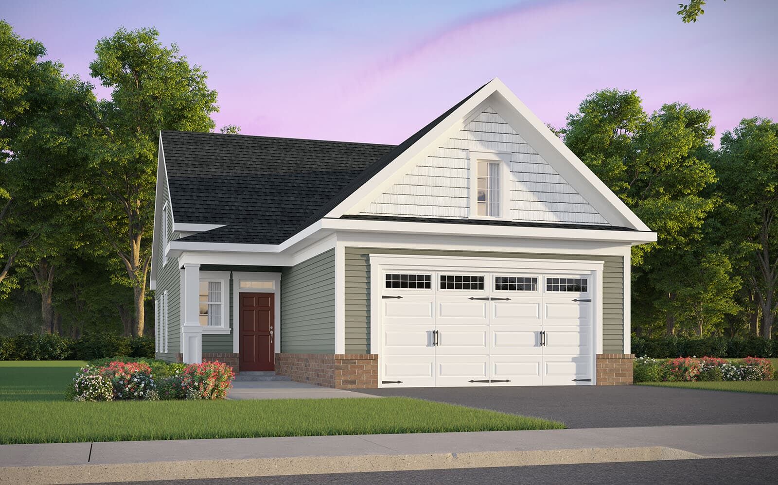 Elevation 1:Elevation 1 of the Douglas a home design at Lakeside at Trappe by Brookfield Residential