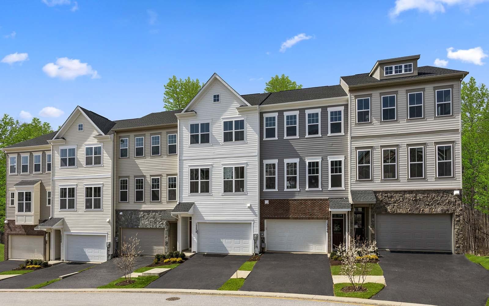 A street view of Dowden's Station by Brookfield Residential in Clarksburg, MD