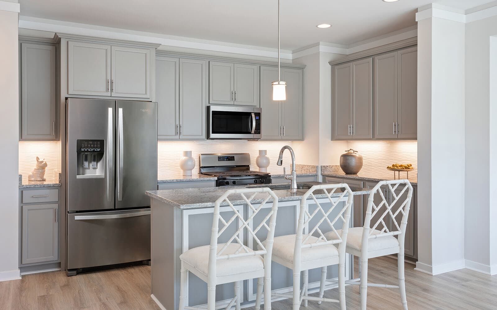 Kitchen:The kitchen of the Dillon villa by Brookfield Residential at Heritage Shores