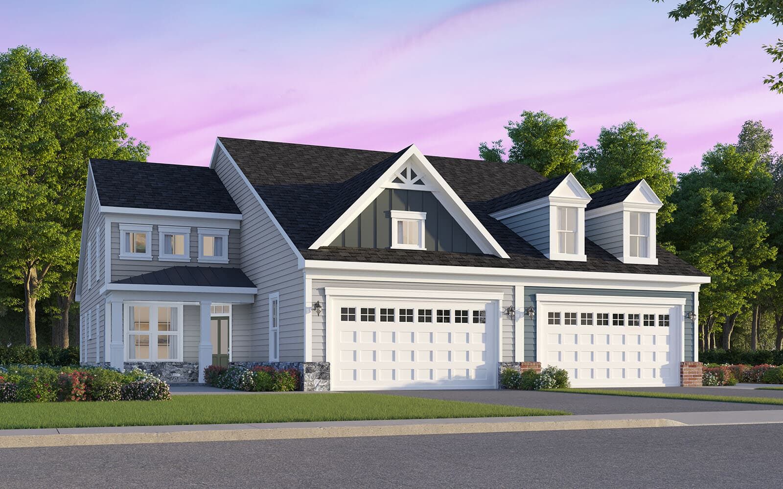Exterior:A rendering of the Fitzgerald home by Brookfield Residential.