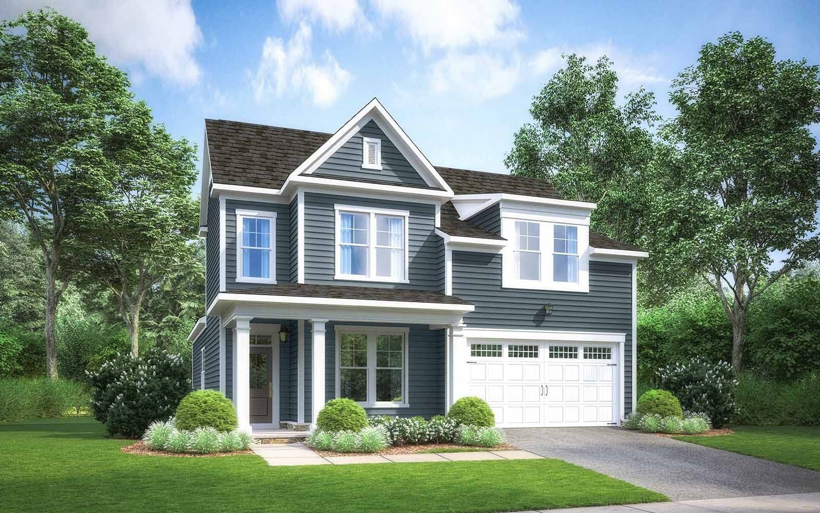 Exterior:Elevation 1 of the Torrington a home design by Brookfield Residential at Lakeside at Trappe.