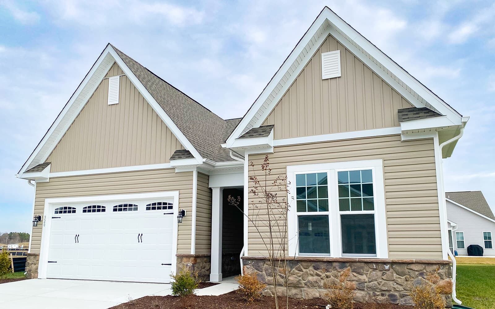 Exterior:The exterior of the Monet on homesite 987 at Heritage Shores.
