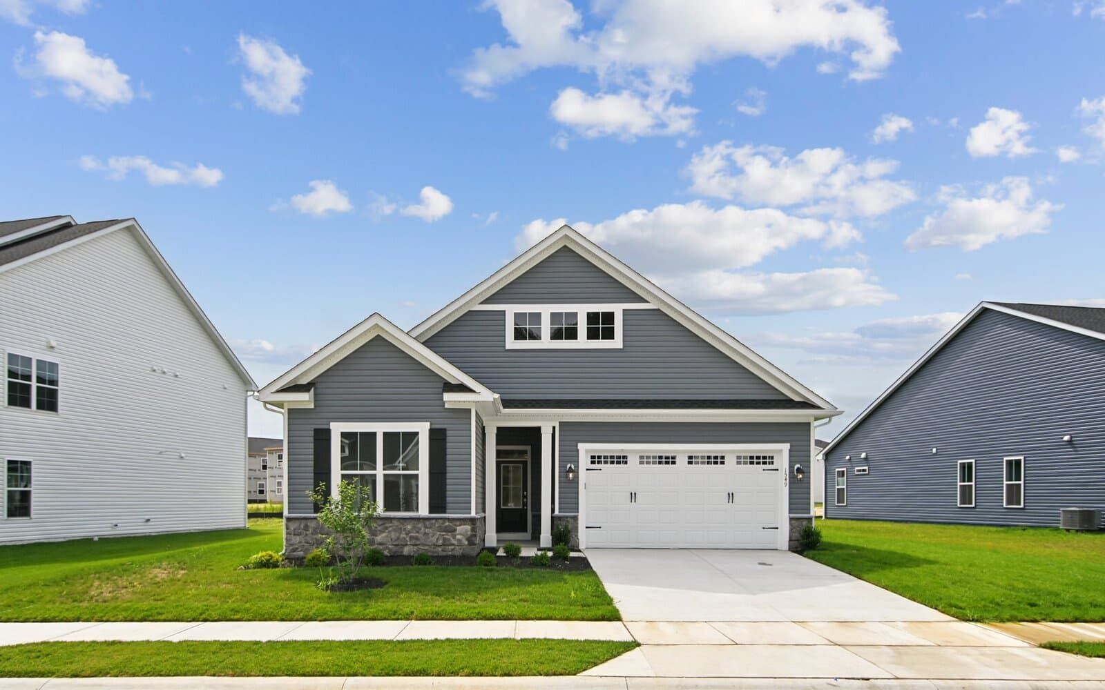 Exterior:The exterior of the Rembrandt on homesite 1130 at Lakeside at Trappe by Brookfield Residential.