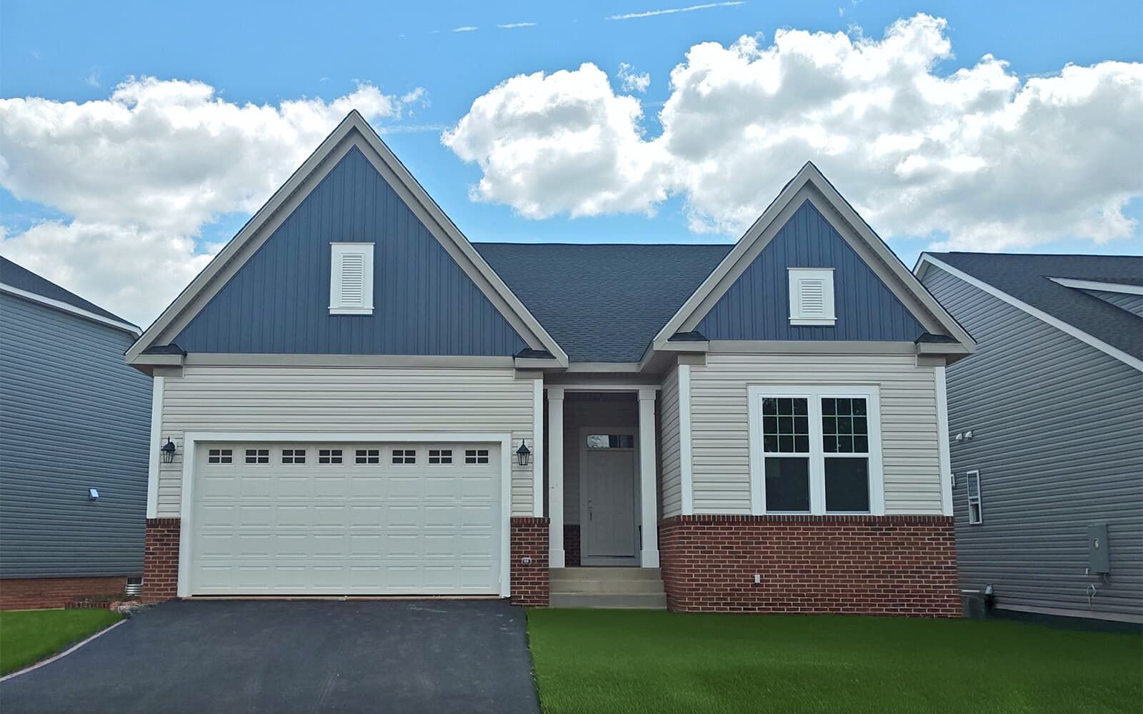 Exterior:The exterior of the Monet on homesite 214 at The Crest at Linton Hall by Brookfield Residential.