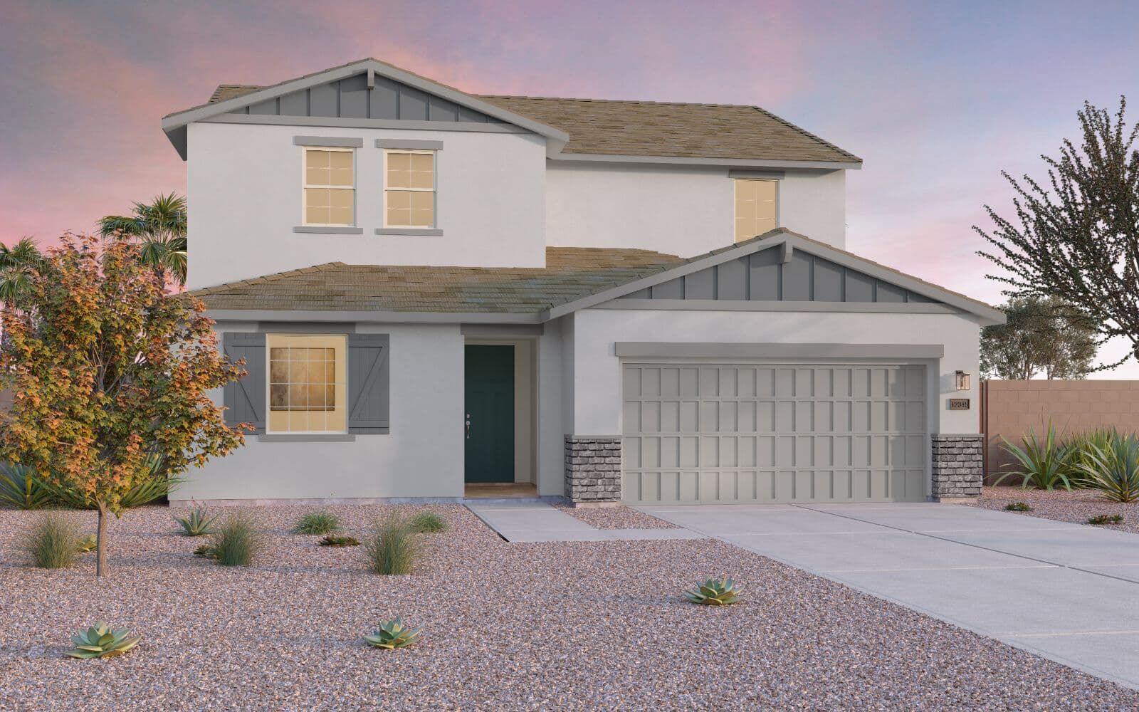 B - Arizona Ranch:Elevation B for Heritage Floorplan at Highland Ridge