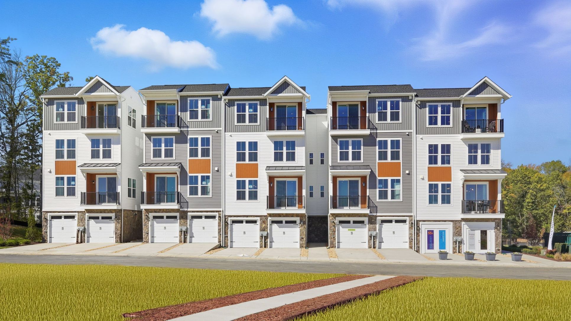 Cascades at Embrey Mill Full Model Building Front by Brookfield Residential.